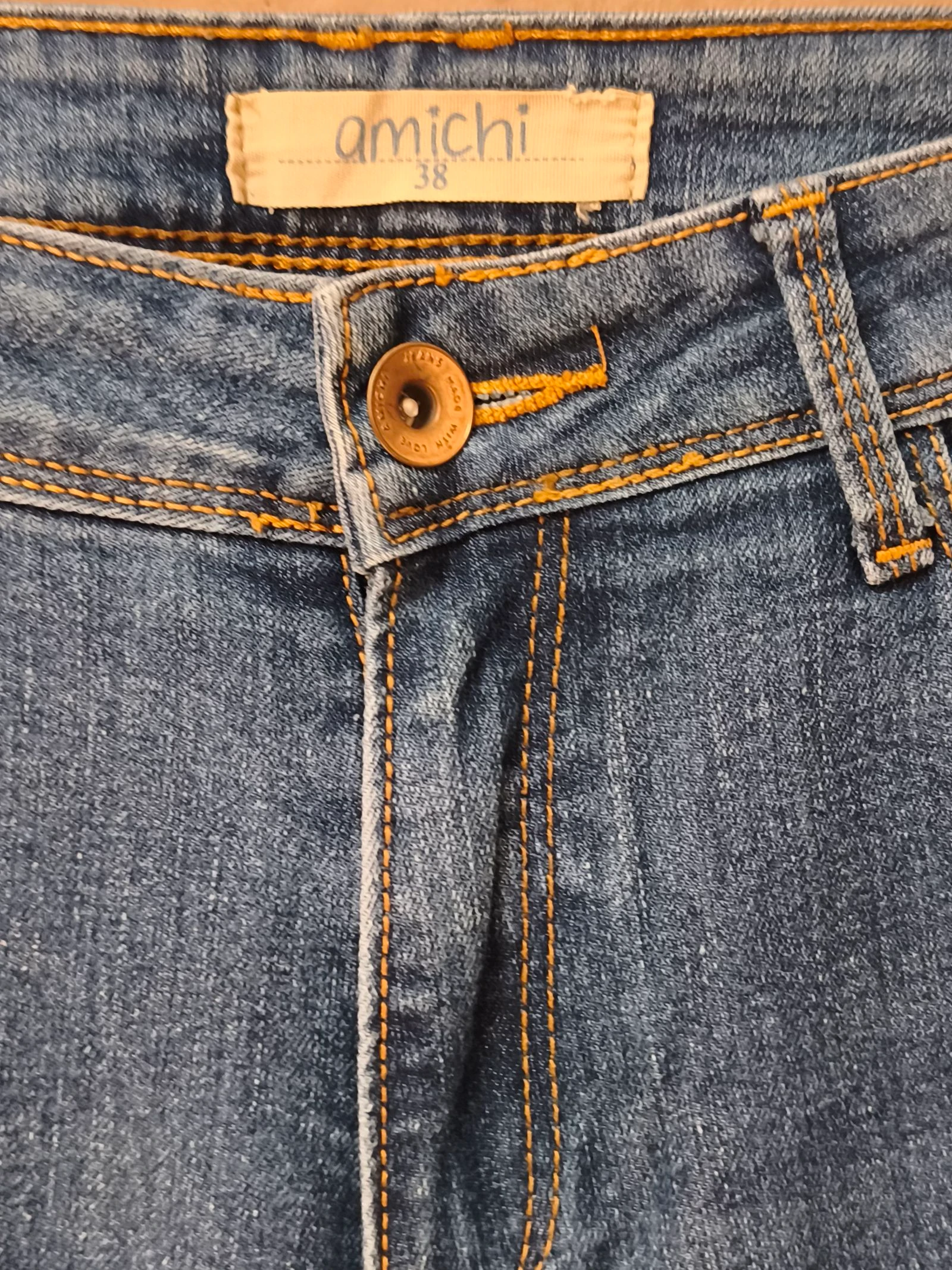 Calça jeans Amichi reta tamanho 38 – photo 3